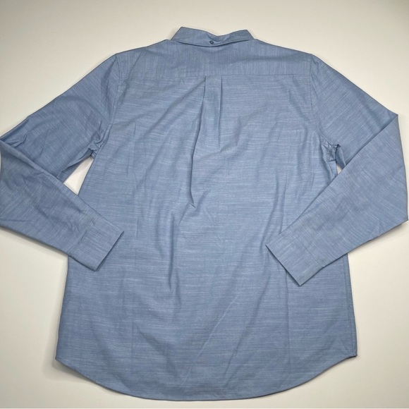 WESC Button Shirt Oden LS Oxford Unisex Long Sleeve Regular Fit Blue Cotton New - Picture 14 of 16